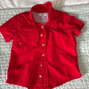 Crown & Ivy Red fishing Button Down Shirt